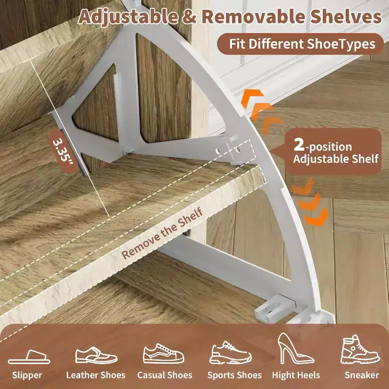 Meuble à chaussures 4 tiroirs en rotin naturel avec tiroirs relevables et étagères réglables pour entrée couloir