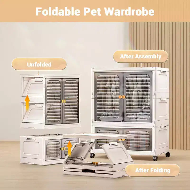 Armoire portable pour enfants avec couvercle et roulettes - Meuble de rangement avec portes pour vêtements et costumes d'enfants
