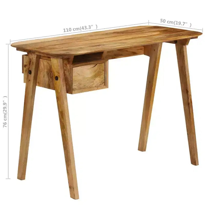 Bureau 43,3x19,7x29,9 Bois de manguier massif
