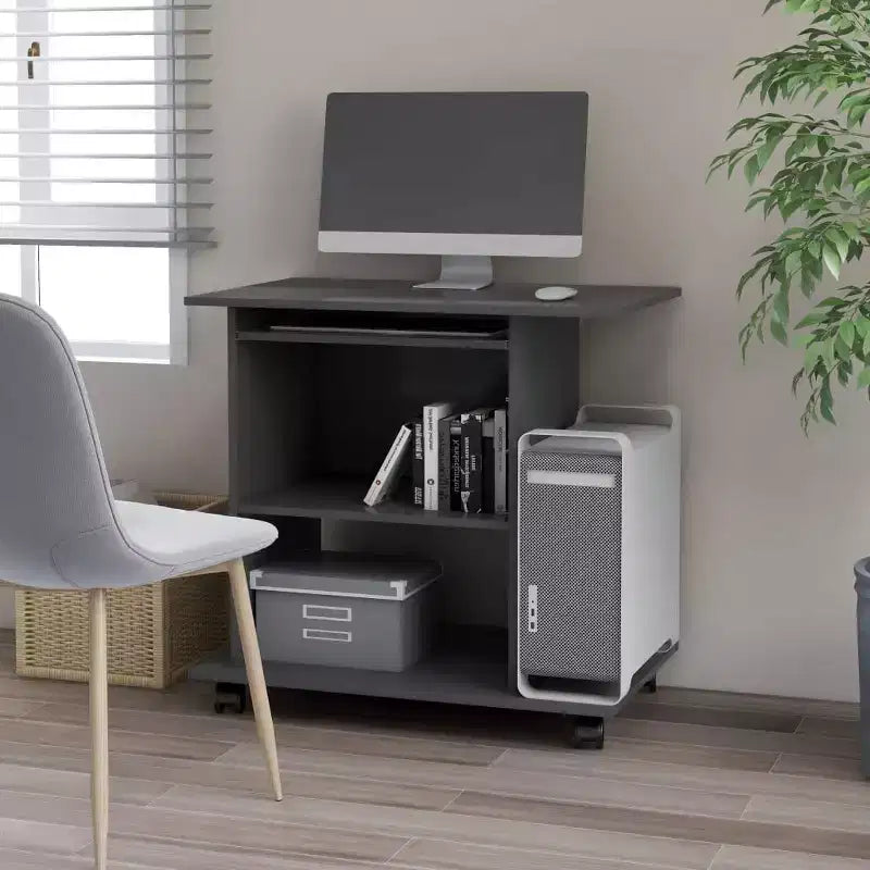 Bureau informatique, table de bureau à domicile avec étagère en bois d'ingénierie