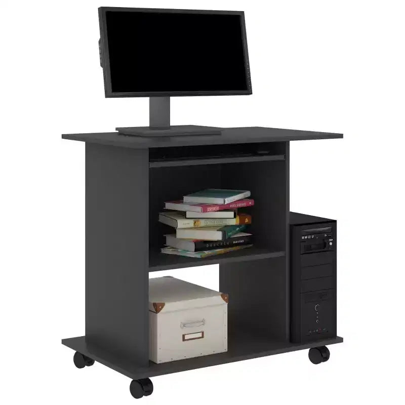 Bureau informatique, table de bureau à domicile avec étagère en bois d'ingénierie