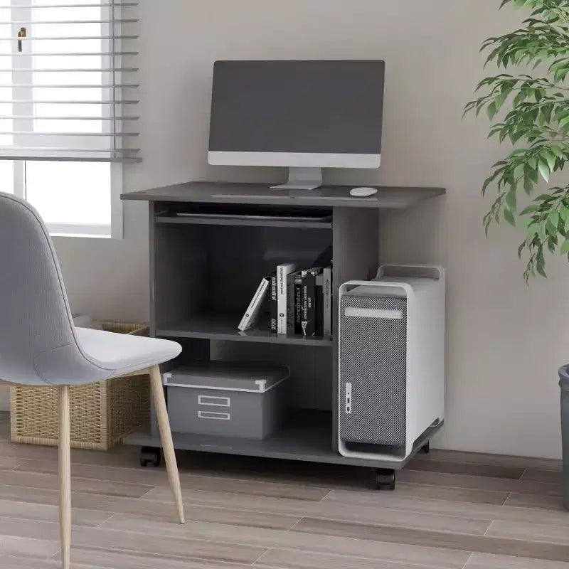 Bureau informatique, table de bureau à domicile avec étagère en bois d'ingénierie