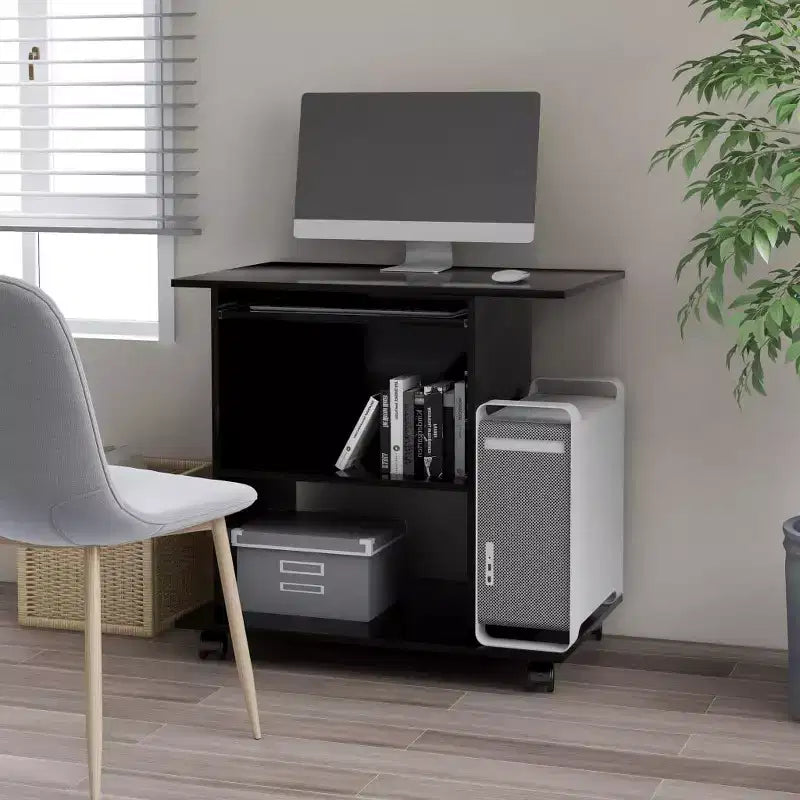 Bureau informatique, table de bureau à domicile avec étagère en bois d'ingénierie