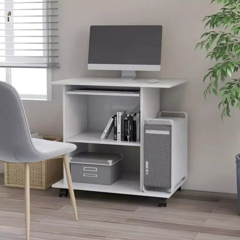 Bureau informatique, table de bureau à domicile avec étagère en bois d'ingénierie