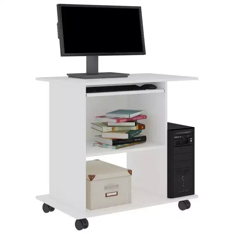 Bureau informatique, table de bureau à domicile avec étagère en bois d'ingénierie