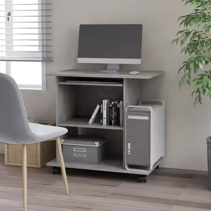 Bureau informatique, table de bureau à domicile avec étagère en bois d'ingénierie