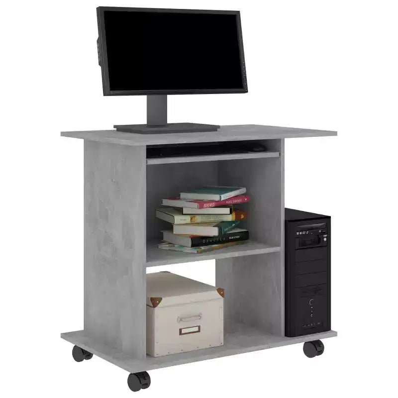 Bureau informatique, table de bureau à domicile avec étagère en bois d'ingénierie