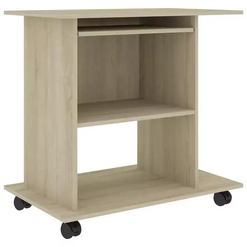 Bureau informatique, table de bureau à domicile avec étagère en bois d'ingénierie