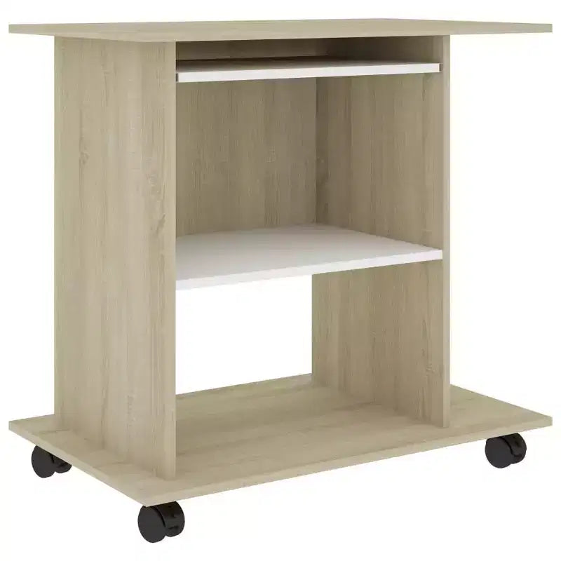 Bureau informatique, table de bureau à domicile avec étagère en bois d'ingénierie