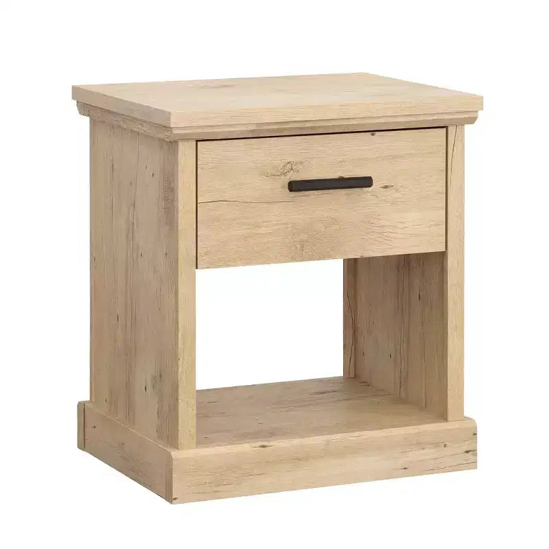 Table de chevet moderne en bois avec tiroir et étagère ouverte