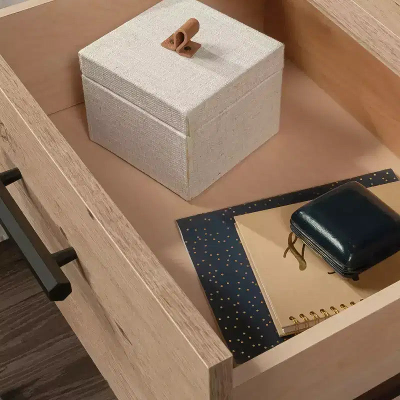 Table de chevet moderne en bois avec tiroir et étagère ouverte