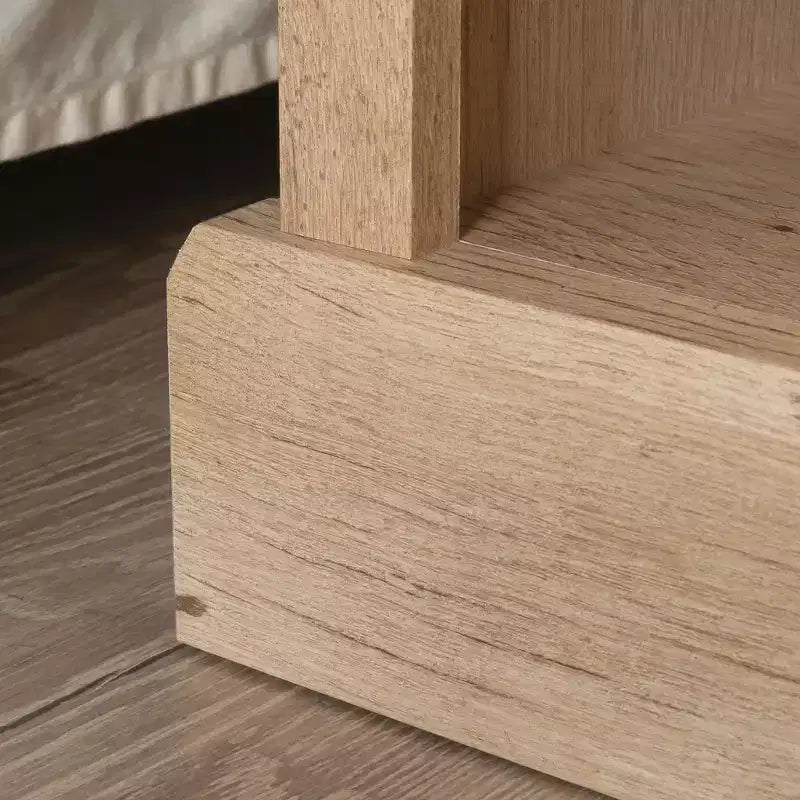 Table de chevet moderne en bois avec tiroir et étagère ouverte