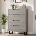 4 Dresser for Bedroom, 41.5 in Tall Dresser, Freestanding Vertical Drawer Cabinet with Storage, Wooden Closet Storage Chest