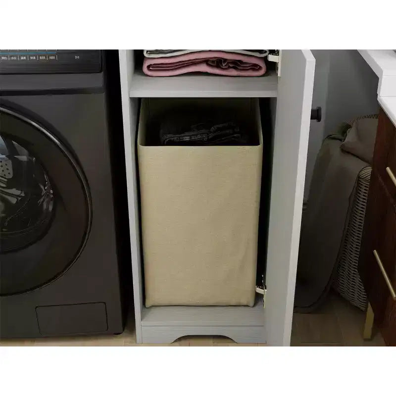 41,34 po L x 23,54 po P x 71,65 po H Armoire à linge blanc antique avec étagères réglables