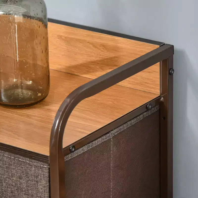 Organisateur de rangement à 3 niveaux pour chambre et entrée, commode à 7 tiroirs avec cadre en acier pour chambre