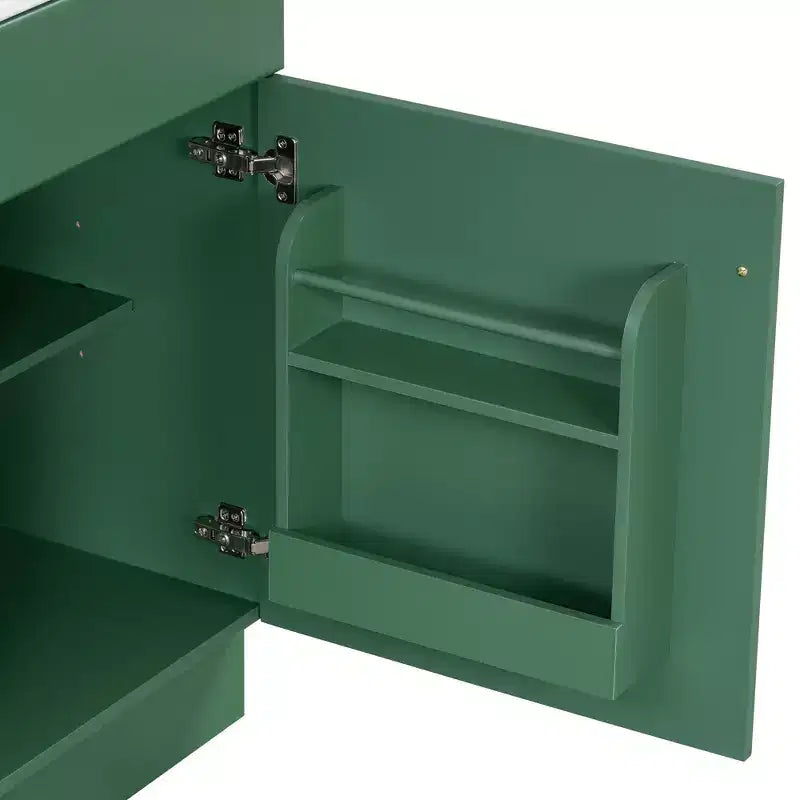 Ensemble meuble-lavabo 20" pour petite salle de bain, meuble de rangement de salle de bain avec étagère, meuble-lavabo à lavabo simple