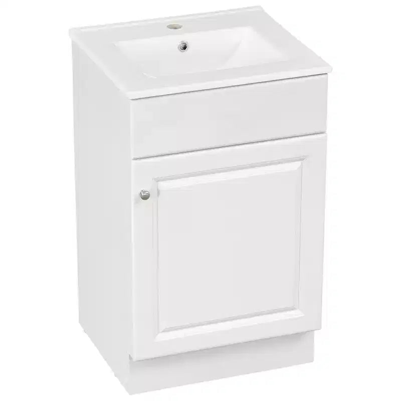 Ensemble meuble-lavabo 20" pour petite salle de bain, meuble de rangement de salle de bain avec étagère, meuble-lavabo à lavabo simple