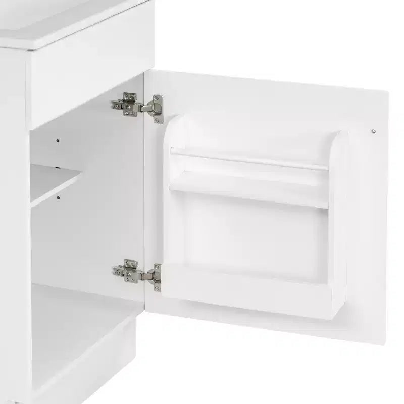 Ensemble meuble-lavabo 20" pour petite salle de bain, meuble de rangement de salle de bain avec étagère, meuble-lavabo à lavabo simple