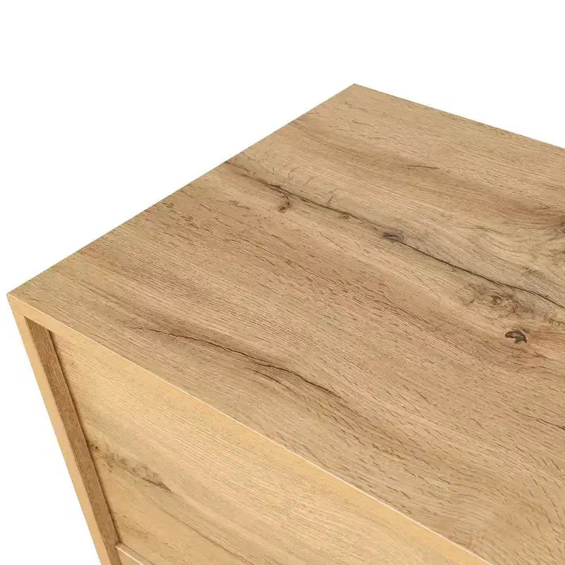 Grand meuble de rangement avec poignée en métal, portes sculptées de fleurs, console de buffet en bois moderne avec étagères réglables