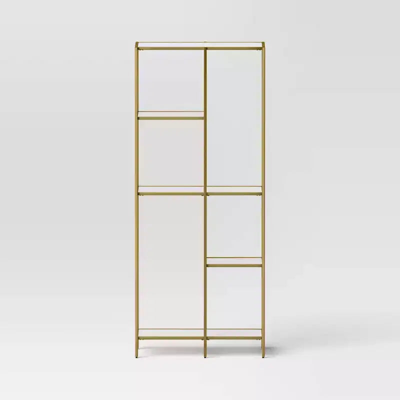 72 po 3 étagères en simili marbre et métal, bibliothèque dorée, présentoir de rangement contemporain