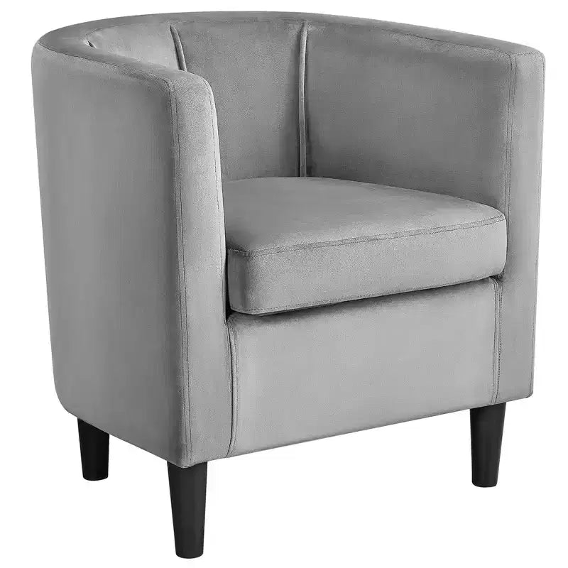 Yaheetech Upholstered Barrel Chair Accent Arm Chair