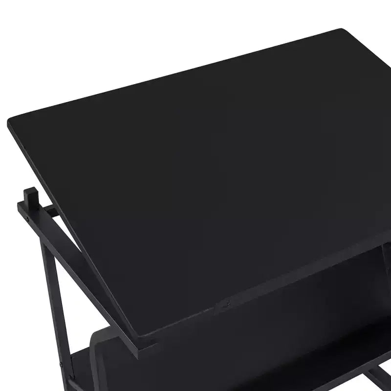 Table et tabouret de dessin réglables noirs
