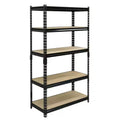 Juggernaut Storage Indoor Outdoor 30 x 60 Standalone 5-Tier Steel Utility Shelving Unit w/Adjustable Shelves for Warehouse, Laundry Room, & Garage