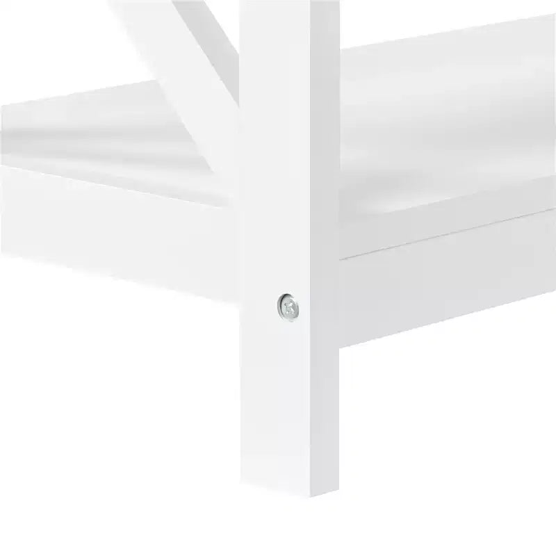 Table console en bois à 3 niveaux avec prise de courant pour entrée
