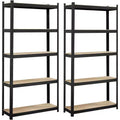 Yaheetech 2PCS 5-Tier Metal Storage Shelving Adjustable Display Rack