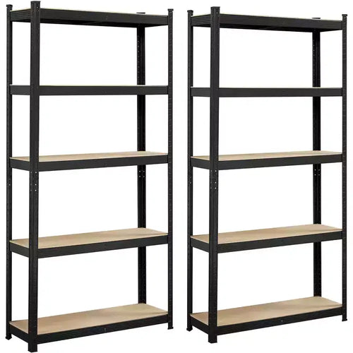 Yaheetech 2PCS 5-Tier Metal Storage Shelving Adjustable Display Rack