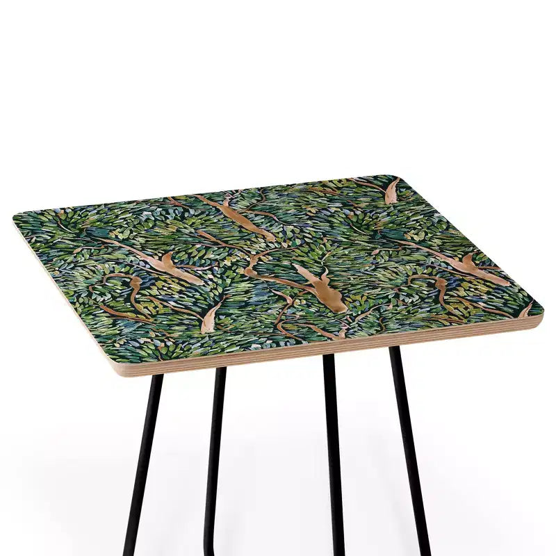 Table d'appoint carrée multicolore
