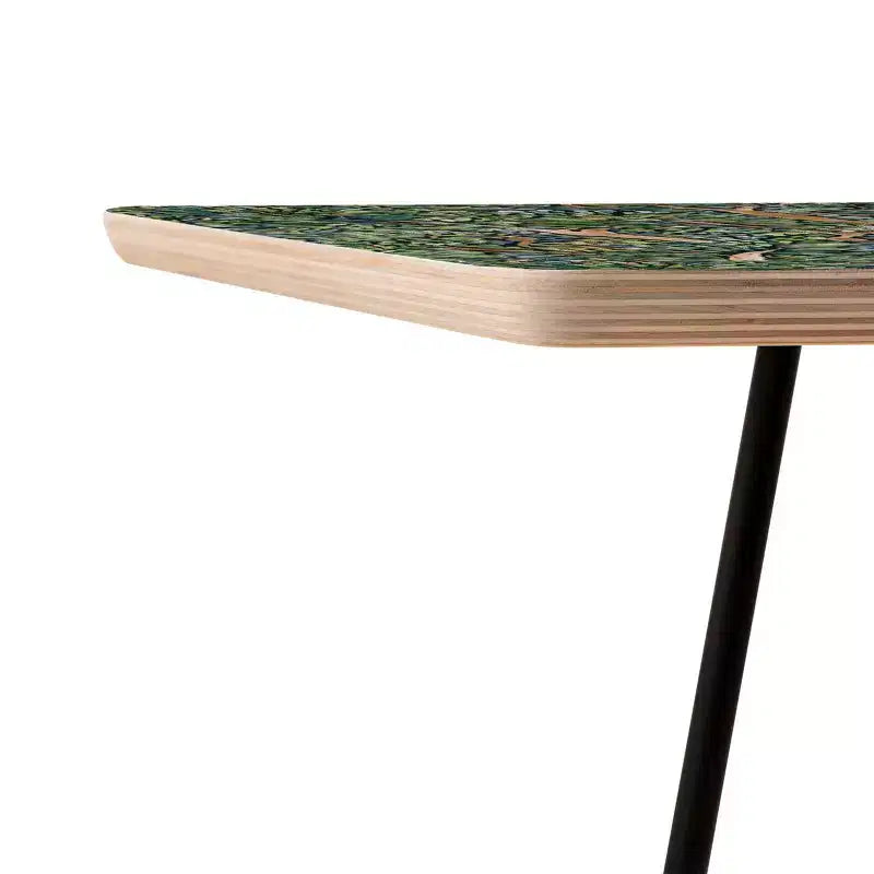 Table d'appoint carrée multicolore