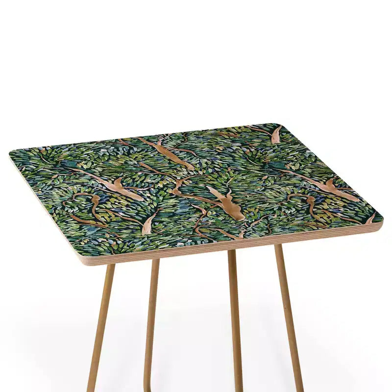 Table d'appoint carrée multicolore