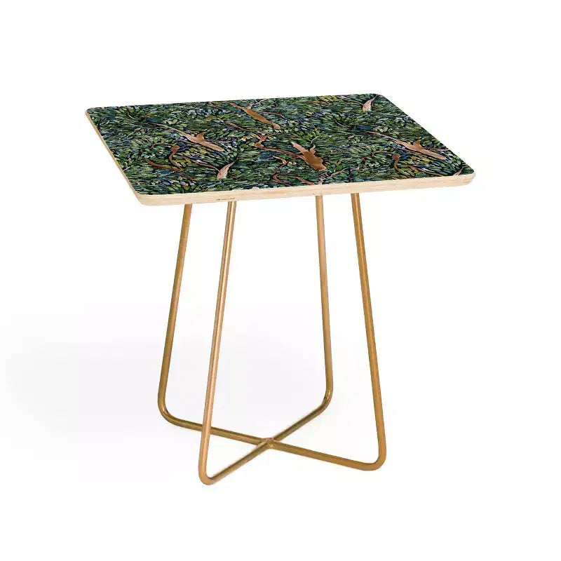 Table d'appoint carrée multicolore