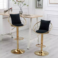 Set of 2 Modern Style 360 Degree Swivel Bar Stools with Metal Adjustable Base - ModernLuxe
