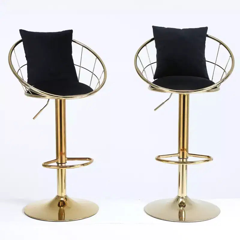 Lot de 2 tabourets de bar pivotants à 360 degrés de style moderne avec base réglable en métal