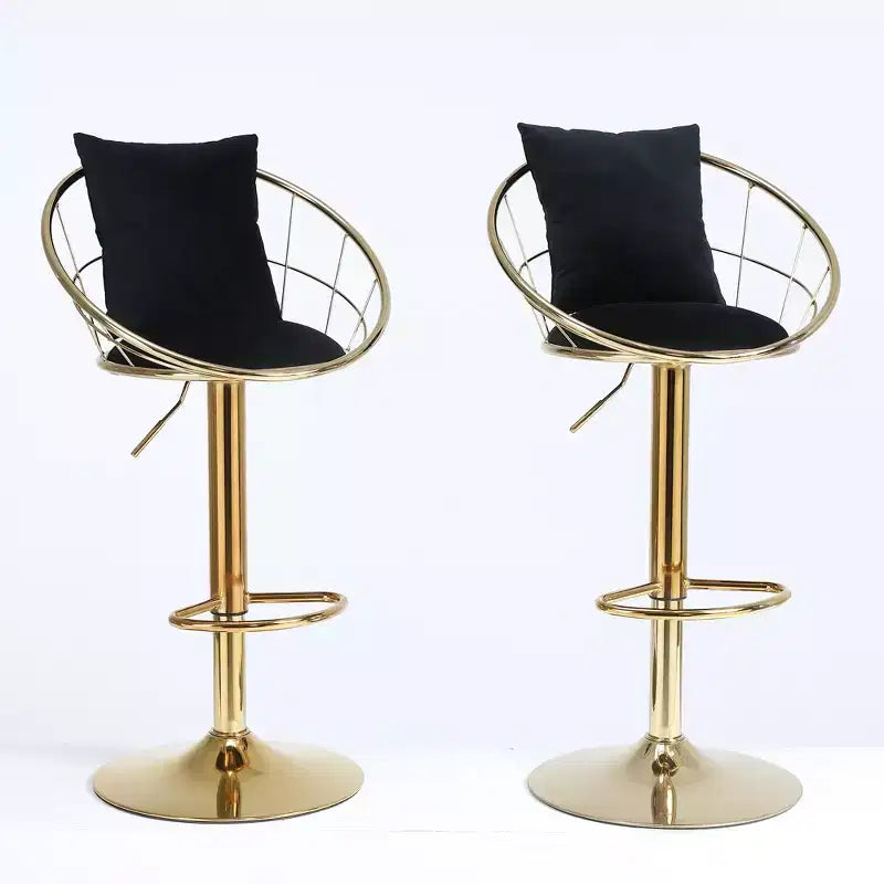 Lot de 2 tabourets de bar pivotants à 360 degrés de style moderne avec base réglable en métal