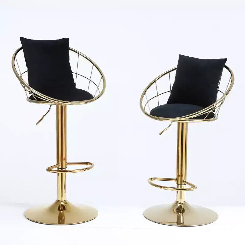 Lot de 2 tabourets de bar pivotants à 360 degrés de style moderne avec base réglable en métal